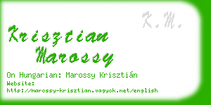 krisztian marossy business card